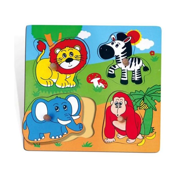 DRUŽABNE IN MISELNE IGRE VIGA VSTAVLJANKA S ČEPKI DIVJE ŽIVALI