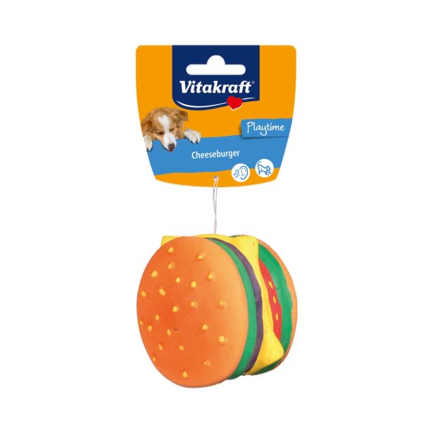 IGRAČA ZA PSA VITAKRAFT CHEESEBURGER LATEX, 8CM