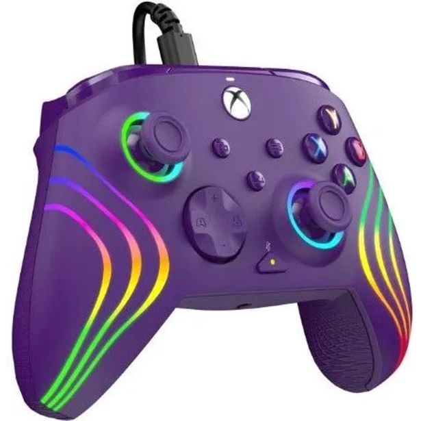 IGRALNI PLOŠČEK PDP XBOX AFTERGLOW WAVE RGB VIJOLIČEN
