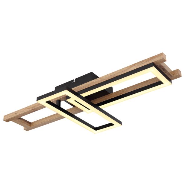 NADGRADNA STROP. SVETILKA ILLA 20W ČRNA / LES WW