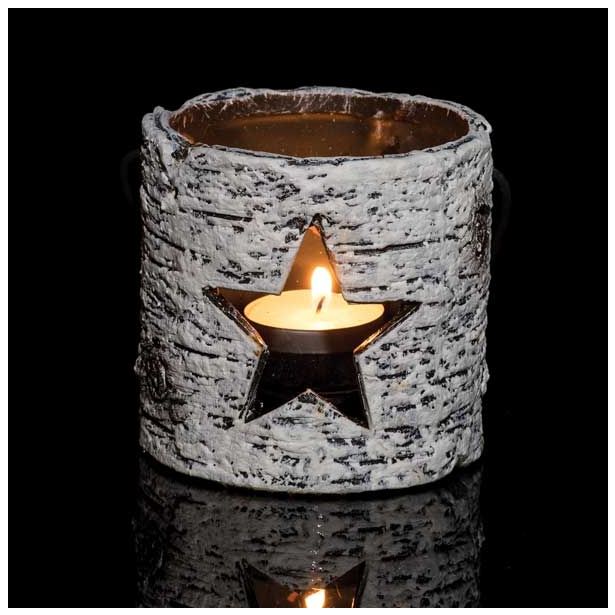 DEKORACIJA GLOSSTYLE IMITACIJA BREZE 10 CM ZA ČAJNO SVEČKO