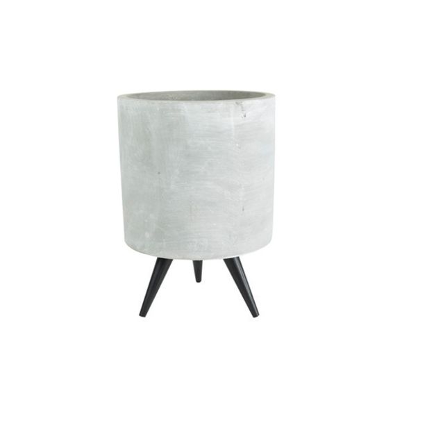 KERAMIČNI NOTRANJI LONEC TS IMRE CEMENT 14 CM H20 NA STOJALU