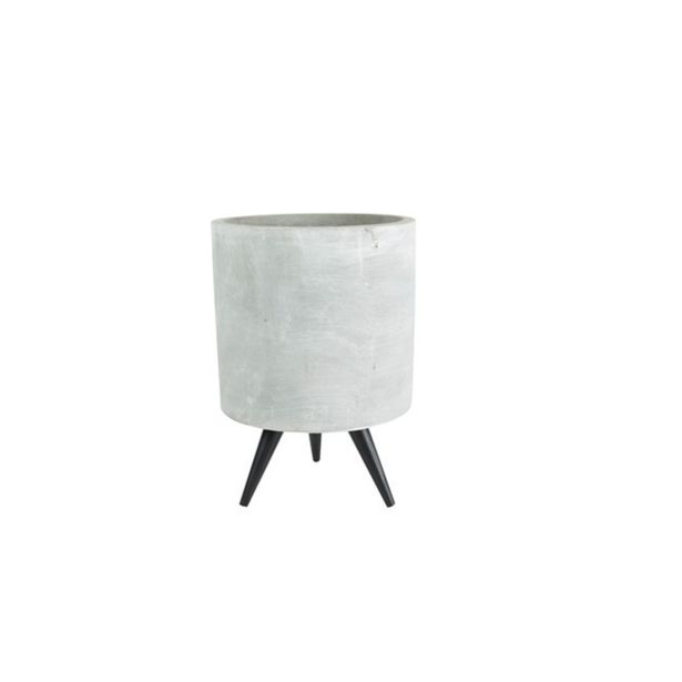 KERAMIČNI NOTRANJI LONEC TS IMRE CEMENT 8 CM H12 NA STOJALU