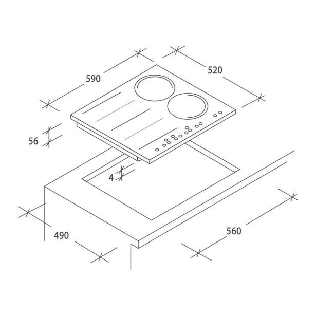 INDUKCIJSKA PLOŠČA CANDY CFIB 636 DVPM