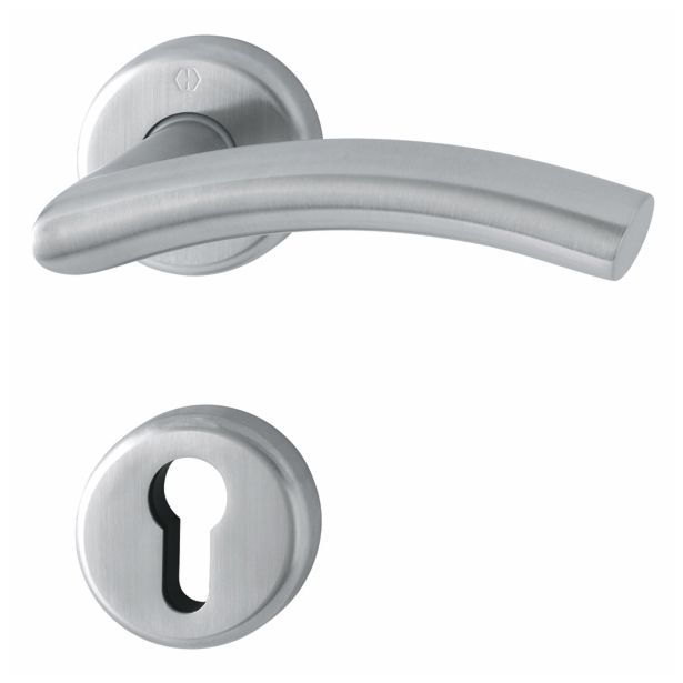 INOX KLJUKA ZA VRATA HOPPE ABERDEEN Z ROZETO CILIND. F69