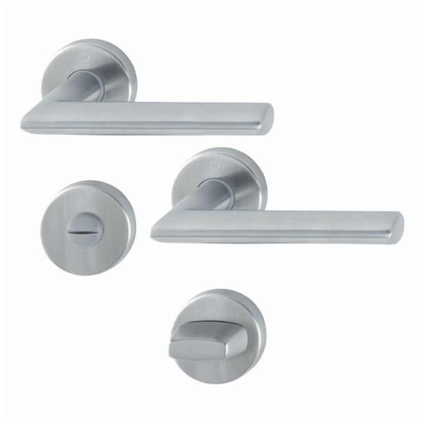 INOX KLJUKA ZA VRATA HOPPE STOCKHOLM Z ROZETO WC F69