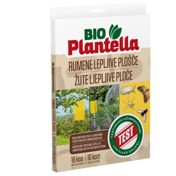INSEKTICID BIO PLANTELLA LEPLJIVE PLOŠČE RUMENE 10 KOS