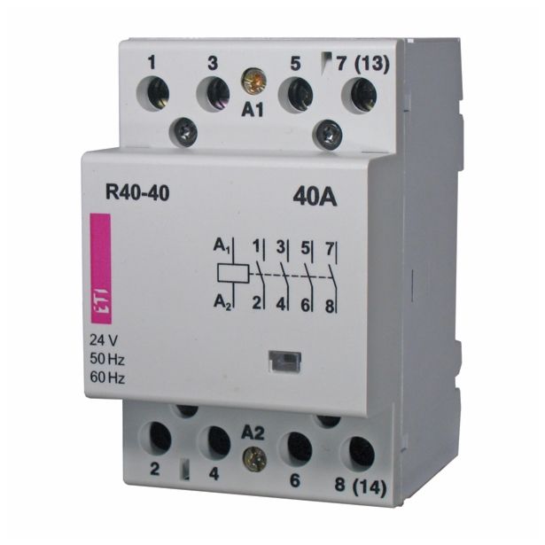 INŠTALACIJSKI KONTAKTOR ETI R40-40 230V 50HZ 40A 4P 3M 52.5MM