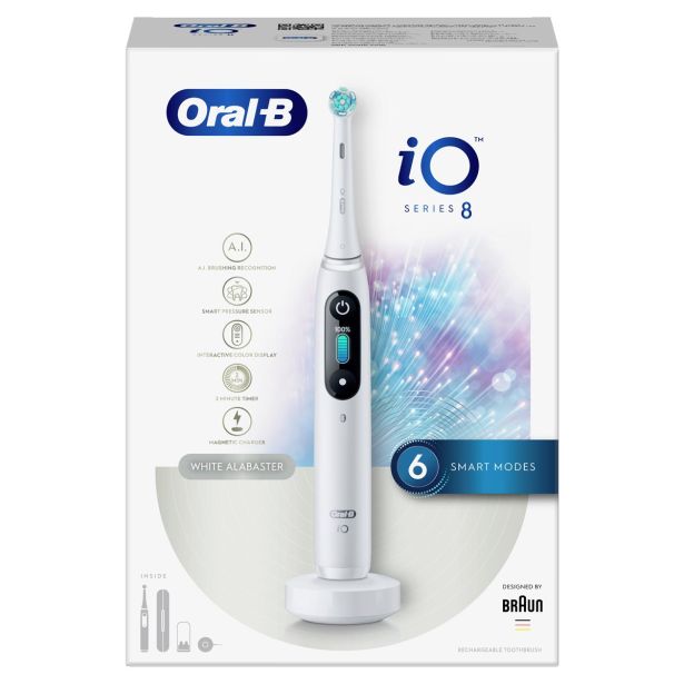 ELEKTRIČNA ZOBNA ŠČETKA ORALB IO8 BELA