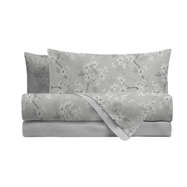 POSTELJNINA AMO LA CASA IRENE SIVA 140X200 / 60X80CM