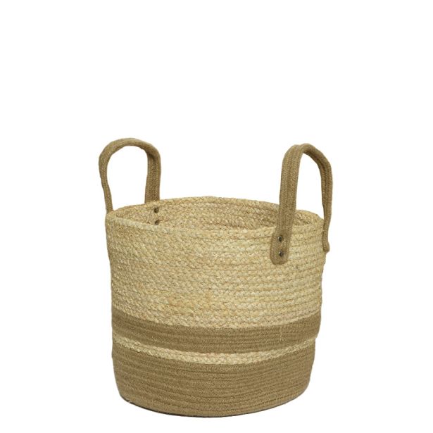 OKRASNA KOŠARA DECORIS IZ KORUZNIH LISTOV FI 26 CM VIŠINA 24 CM