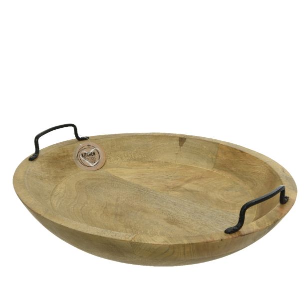 SERVIRNI PLADENJ IZ MANGA, OKROGEL FI 39CM X V 10.5CM