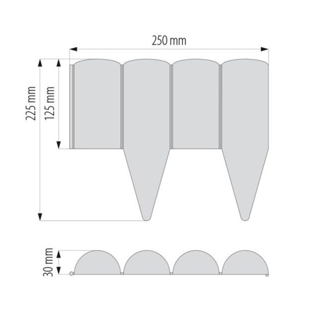 IZD. ZA UREJANJE POVRŠIN PVC PALISADA RJAVA GPP1202-04-003BR 1/10