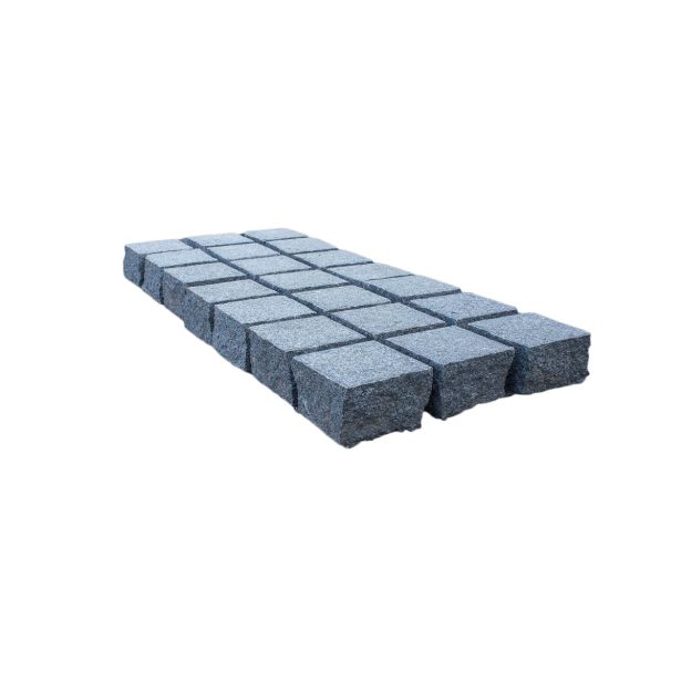 KAMNITA KOCKA GRANITNA KOCKA 10X10X6 REZNA ŽGANA TEMNO SIVA