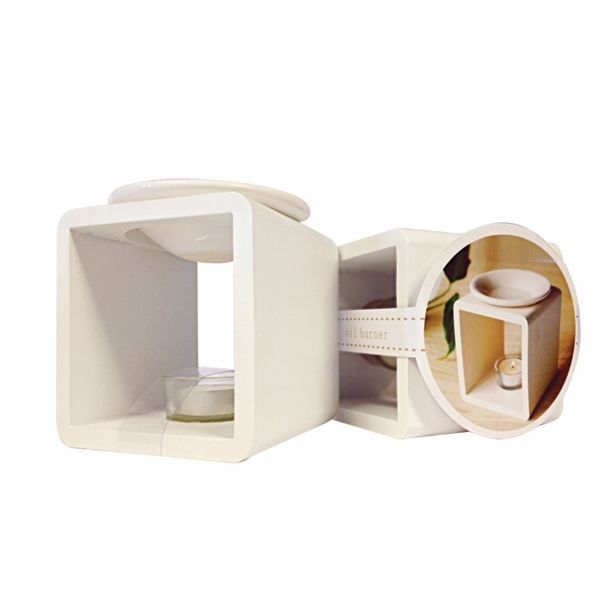 SVEČNIK MULLER IZPARILNIK LES,KERAMIKA, STEKLO 11X11X11.5 CM SORT