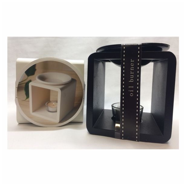 SVEČNIK MULLER IZPARILNIK LES,KERAMIKA, STEKLO 11X11X11.5 CM SORT