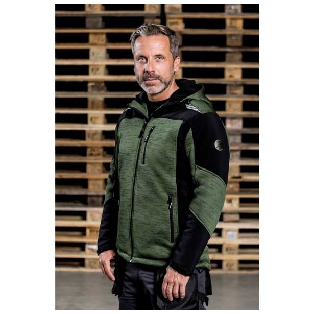 JAKNA ALBATROS ALDRIN M OLIVNO / ČRNA PLETENINA / SOFTSHELL