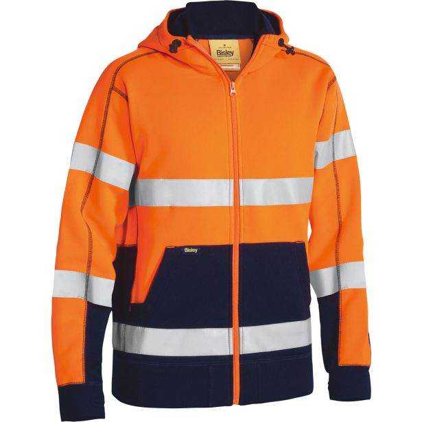 ODSEVNO OBLAČILO BISLEY JAKNA S KAPUCO IZ FLISA ORANŽNA 3XL