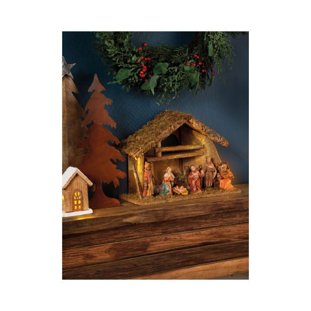 JASLICE DECORIS HIŠA S 8 FIGURAMI 18 CM 38X18X29 CM