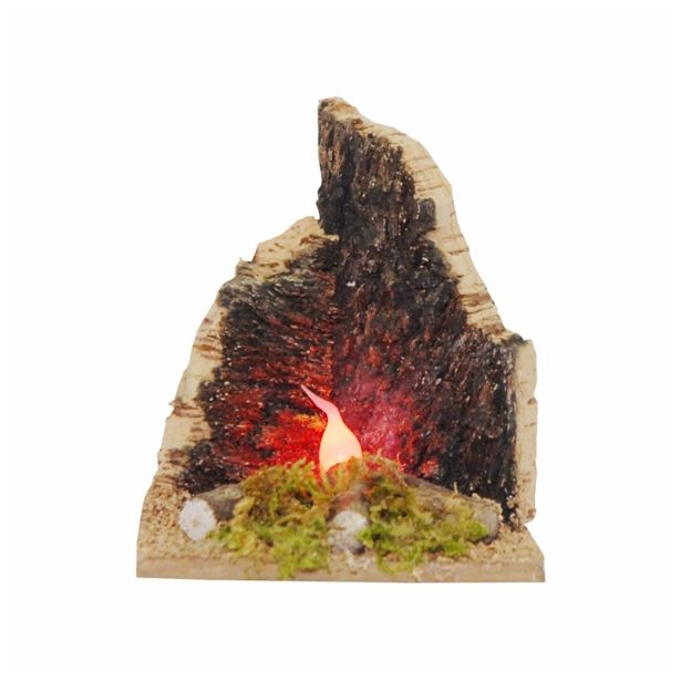 JASLICE EUROMARCHI DODATEK OGNJIŠČE 8X8X9 CM NA BATERIJE LED SIJALKA