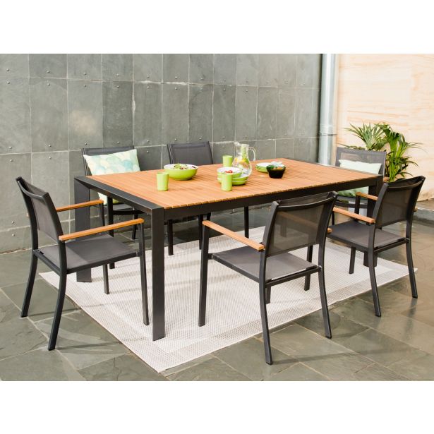 KOVINSKA MIZA NATERIAL ORIS 150X89 ALU + EVKALIPTUS