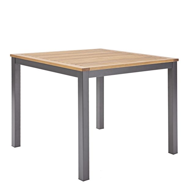 KOVINSKA MIZA NATERIAL ORIS 89X89 ALU + EVKALIPTUS