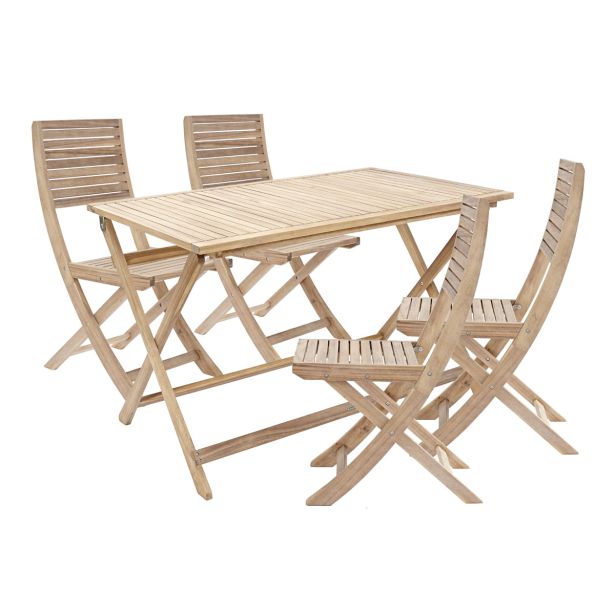 JEDILNA MIZA SOLIS ORIGAMI 114X70 AKACIJA