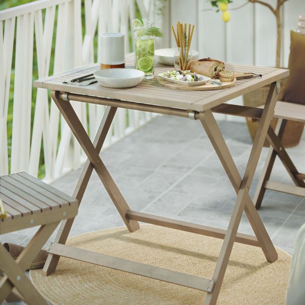 JEDILNA MIZA SOLIS ORIGAMI 70X70 AKACIJA