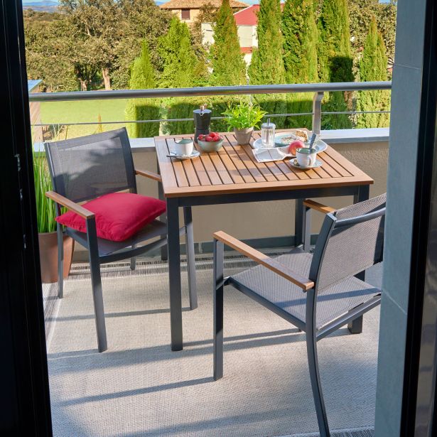 KOVINSKI STOL NATERIAL ORIS TEMNO SIV ALU