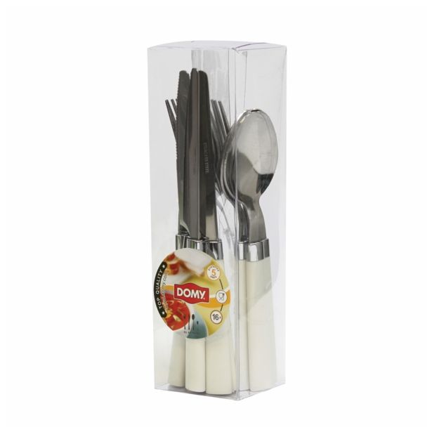 JEDILNI PRIBOR DOMY 16 DELNA BEL