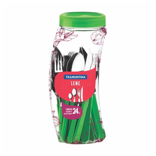 JEDILNI PRIBOR TRAMONTINA 24 DELNI ZELEN