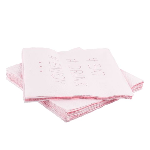 SERVIETE JEJ, PIJ, UŽIVAJ 33X33 ROZA