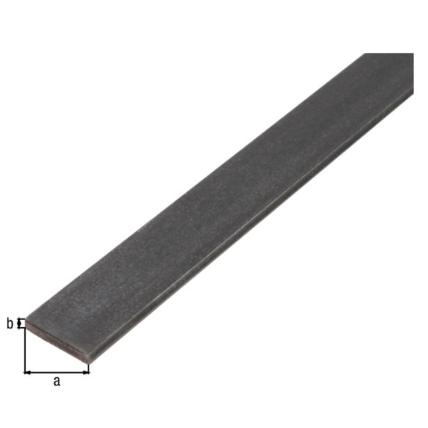 PLOSKA PALICA ALBERTS JEKLO, 40X6X2000 MM VROČE VALJANA