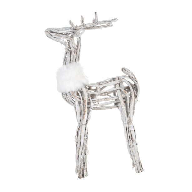 PRAZNIČNA FIGURA GLOSSTYLE JELEN RATAN 70 CM STOJEČI