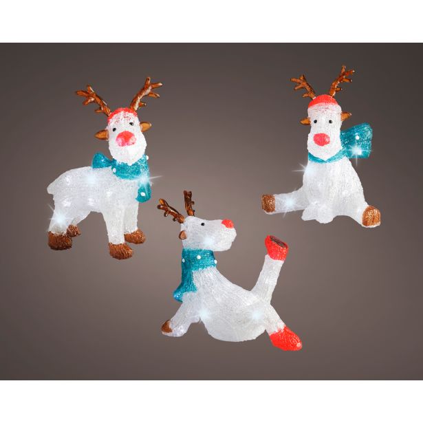 PRAZNIČNA FIGURA JELEN, 24 LED LUČI, IP-44, SORT