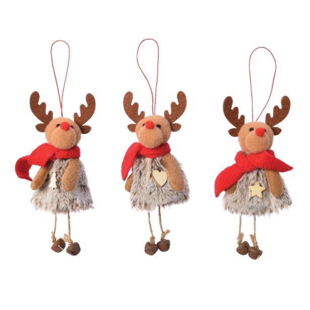 OKRASEK ZA JELKO JELENČEK 17 CM SORTIRANO