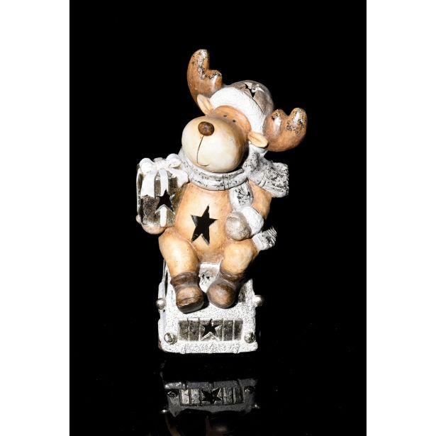 PRAZNIČNA FIGURA GLOSSTYLE JELENČEK 46 CM LED NA AVTU