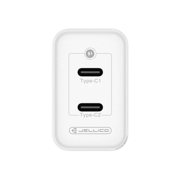 JELLICO ADAPTER C106 HIŠNI POLNILEC GAN QC / PD 45W VHOD 2X TYPE C - ORIGINAL (EU BLISTER) - BEL