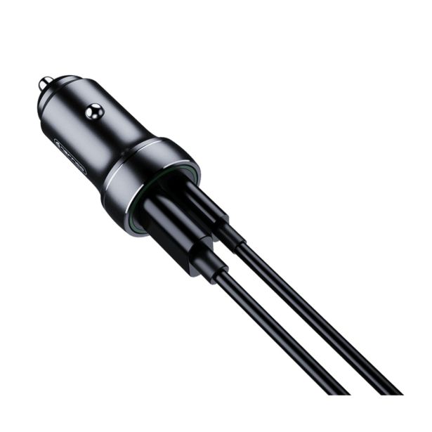 JELLICO AVTOPOLNILEC F4 3.0A 20W TYPE C  / USB A S KABLOM 1M TYPE C - ČRN
