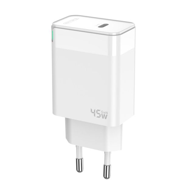 JELLICO C105 HIŠNI POLNILEC GAN QC / PD 45W VHOD TYPE C S KABLOM LIGHTNING - ORIGINAL (EU BLISTER) - BEL