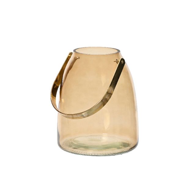 JESENSKA DEKORACIJA DECORIS VAZA STEKLENA Z ROČAJEM 14X14X16.5 CM, SORTIRANO