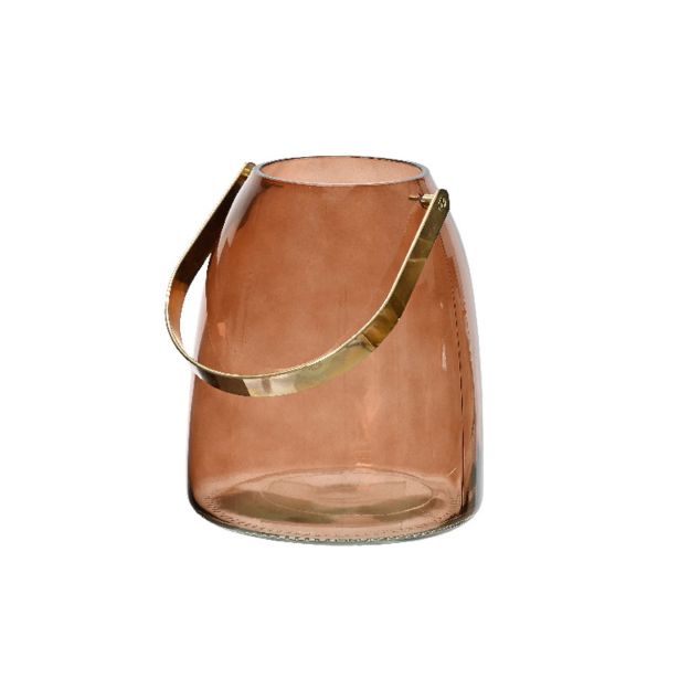 JESENSKA DEKORACIJA DECORIS VAZA STEKLENA Z ROČAJEM 14X14X16.5 CM, SORTIRANO