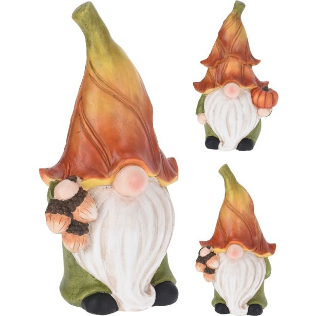 JESENSKA FIGURA EH OKRASNI PALČEK Z LISTOM IZ GLINE, SORTIRANO