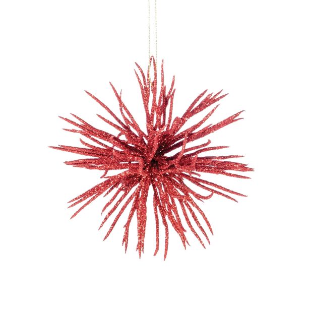 OKRASEK ZA JELKO GLOSSTYLE JEŽICA FI 11. 5 CM RDEČ