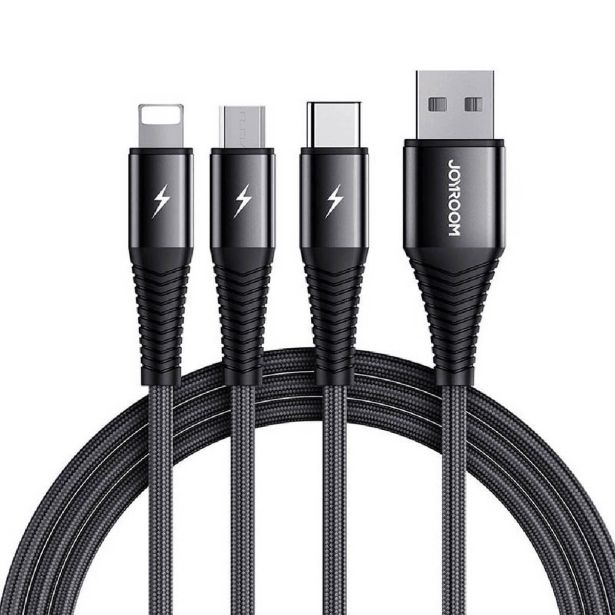 JOYROOM S-1230 G4 POLNILNI KABEL 3V1 LIGHTNING / TYPE C / MICROUSB