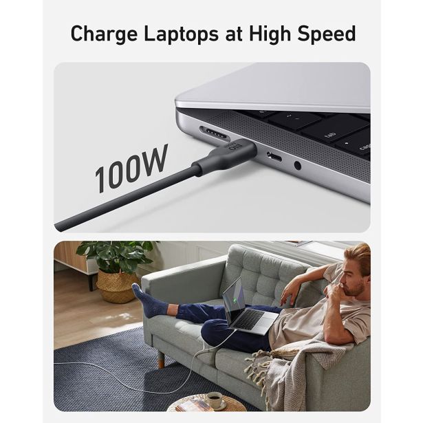 KABEL ANKER BIO USBC-USBC 1.8 ČRNA