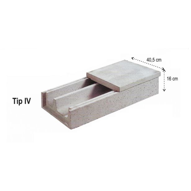 BETONSKI IZDELEK KOGRAD KABELSKO KORITO TIP IV