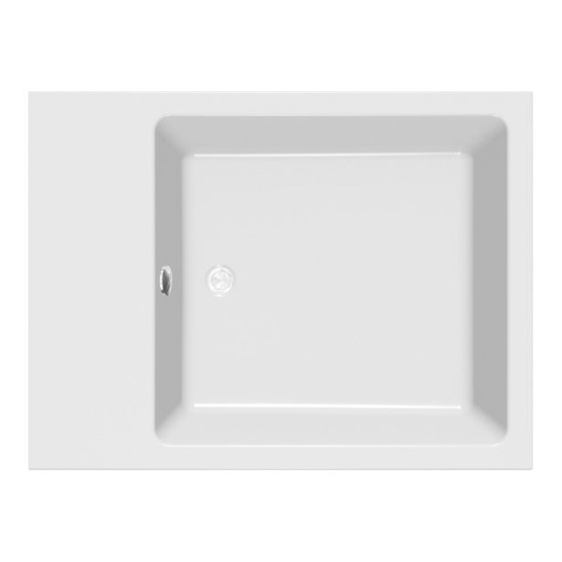 KAD ZA PRHANJE, KOTNA KOLPA SAN FUNKY 100X80 BELA S SEDEŽ