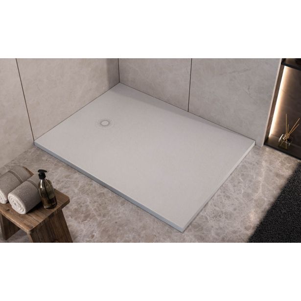 KAD ZA PRHANJE, KOTNA KOLPA SAN HOPP 100X90 LLM WHITE LAHKI LITI MARMOR