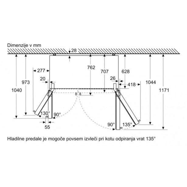 AMERIŠKI HLADILNIK BOSCH KAD93VBFP